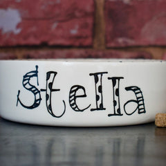 Personalised Doodle Font Design Cat Bowl 2