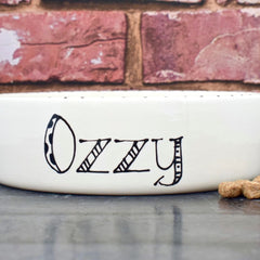 Personalised Doodle Font Design Cat Bowl