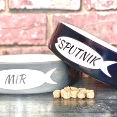 Personalised Fish Design Cat Bowls 2