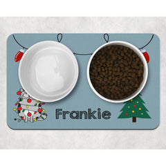 Personalised Neoprene Christmas Cat Placemat