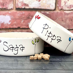 Personalised Petal Design Cat Bowl 4