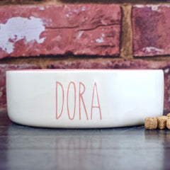 Personalised Skinny Font Design Cat Bowl 4