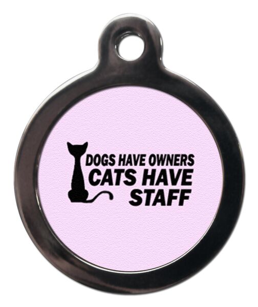 Pink Cats Have Staff Cat ID Tag
