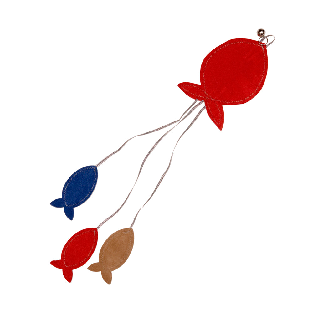 Red Flat Fish Cat Toy by Creature Clothes