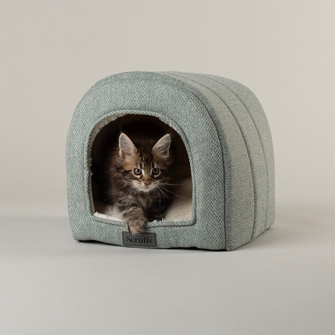 Seattle Cave Cat Bed - Topaz Green