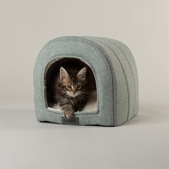 Seattle Cave Cat Bed - Topaz Green