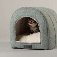 Seattle Cave Cat Bed - Topaz Green