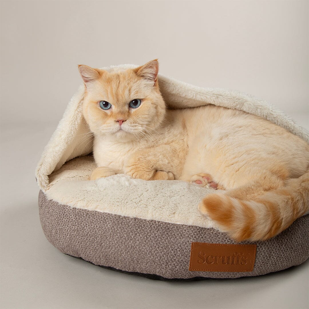Seattle Burrow Cat Bed - Stone Grey