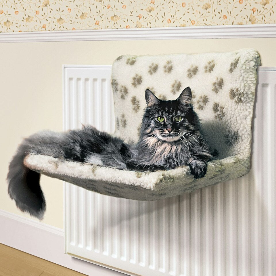 Sherpa Fleece Kumfy Kradle Radiator Cat Bed by Danish Design