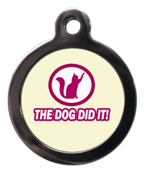 The Dog Did It Cat ID Tag