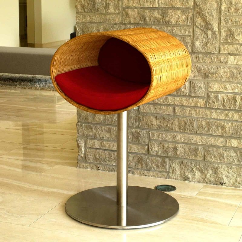 Luxury Rondo Wicker Cat Stand