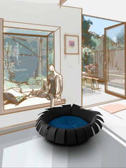 Luxury Crown Felt Cat Bed