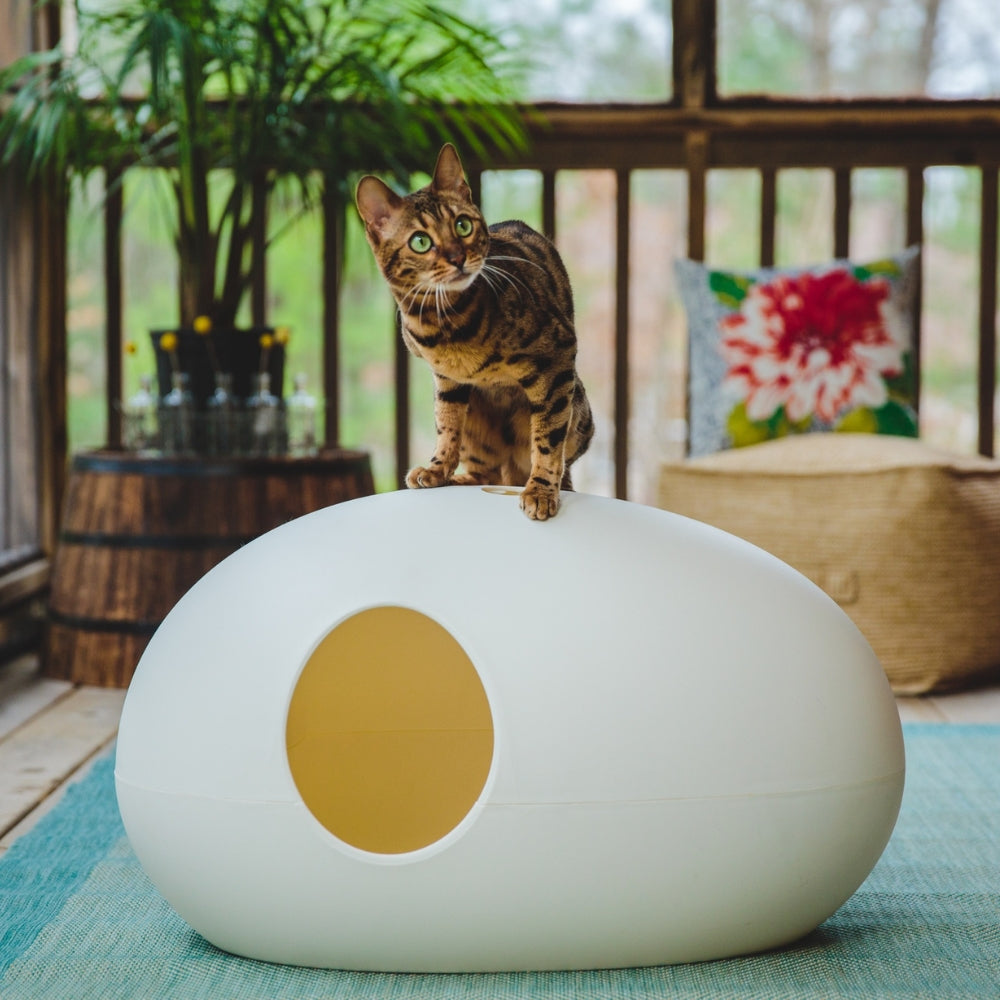 Luxury White Cat Litter Box