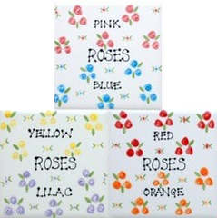 roses personalised cat bowls