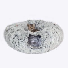 Cat Tunnel Fur Grey Danish Design