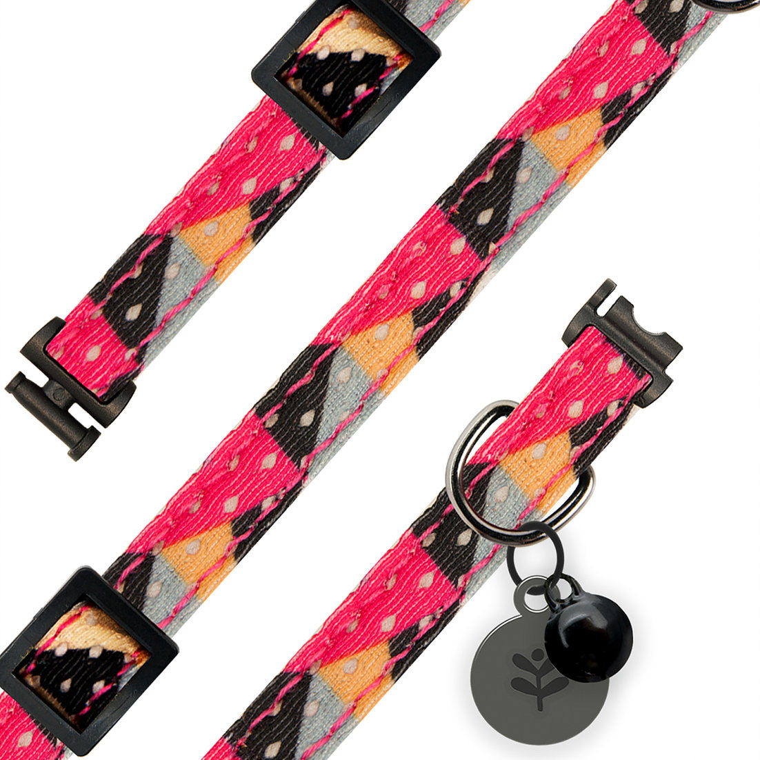 Sotnos Pink Geometric Cat Collar