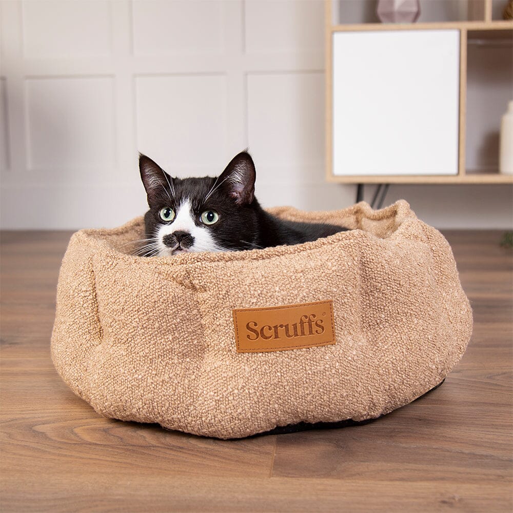 Boucle Cat Bed - Desert Brown