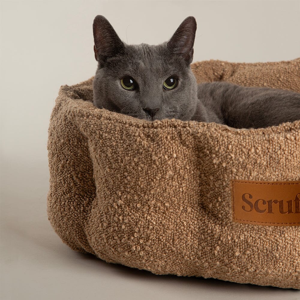 Boucle Cat Bed - Desert Brown