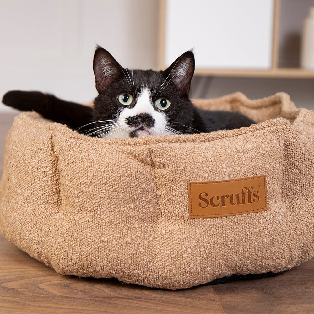 Boucle Cat Bed - Desert Brown