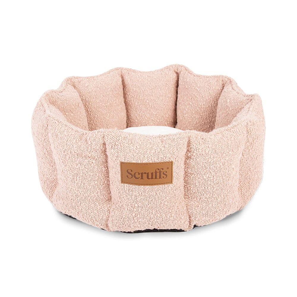 Boucle Cat Bed - Blush Pink
