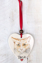 Personalised Hanging Pet Portrait Decoration