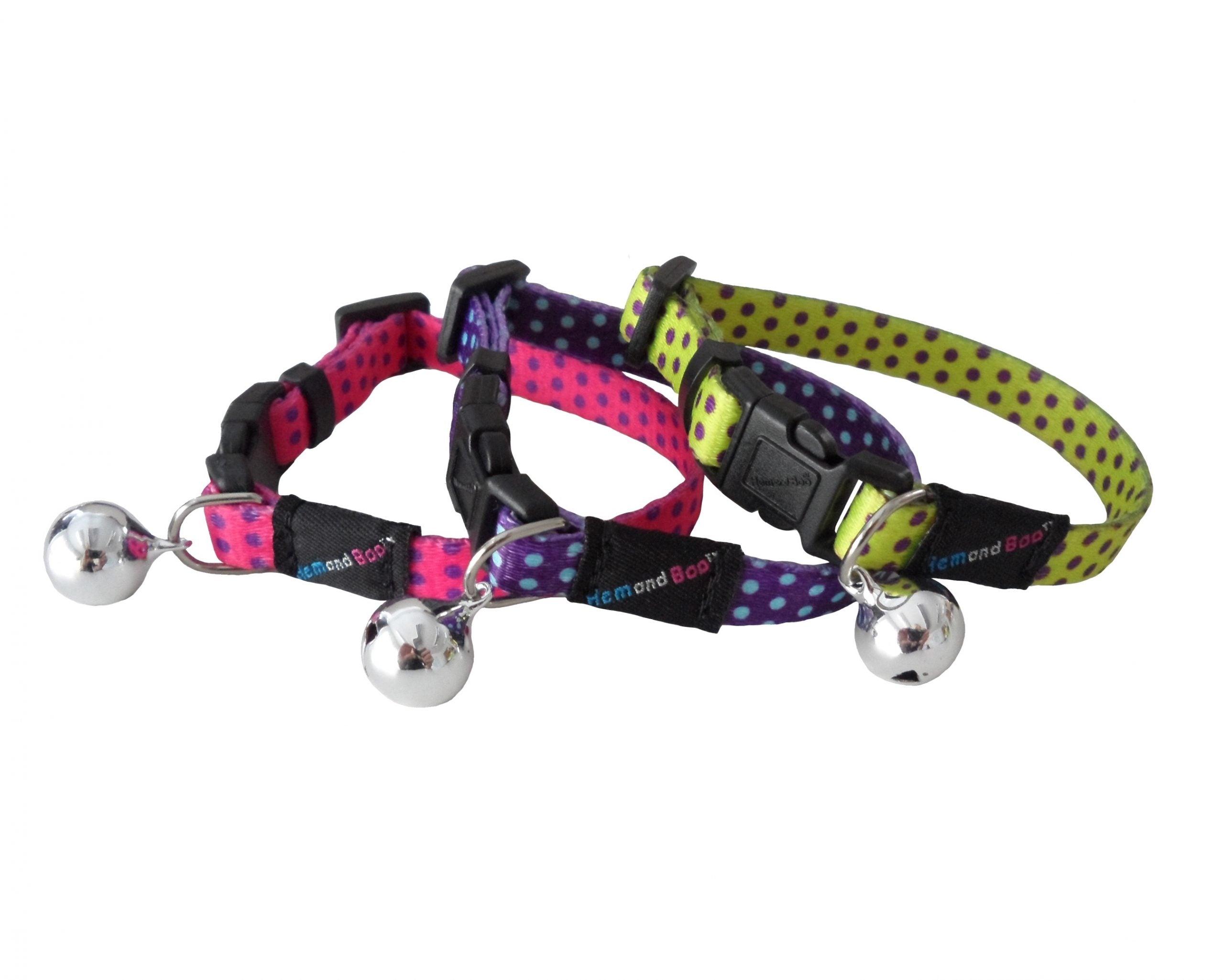Spotty Cat Collars Hem and Boo