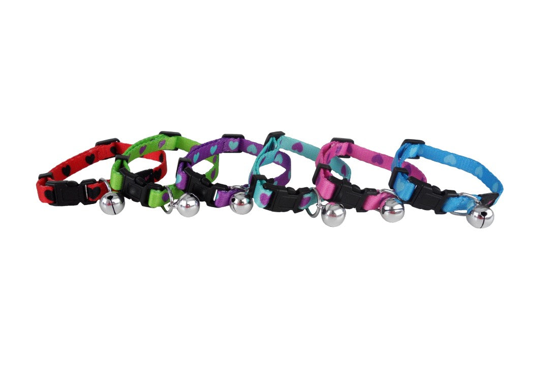 Hem and Boo Hearts Cat Collars