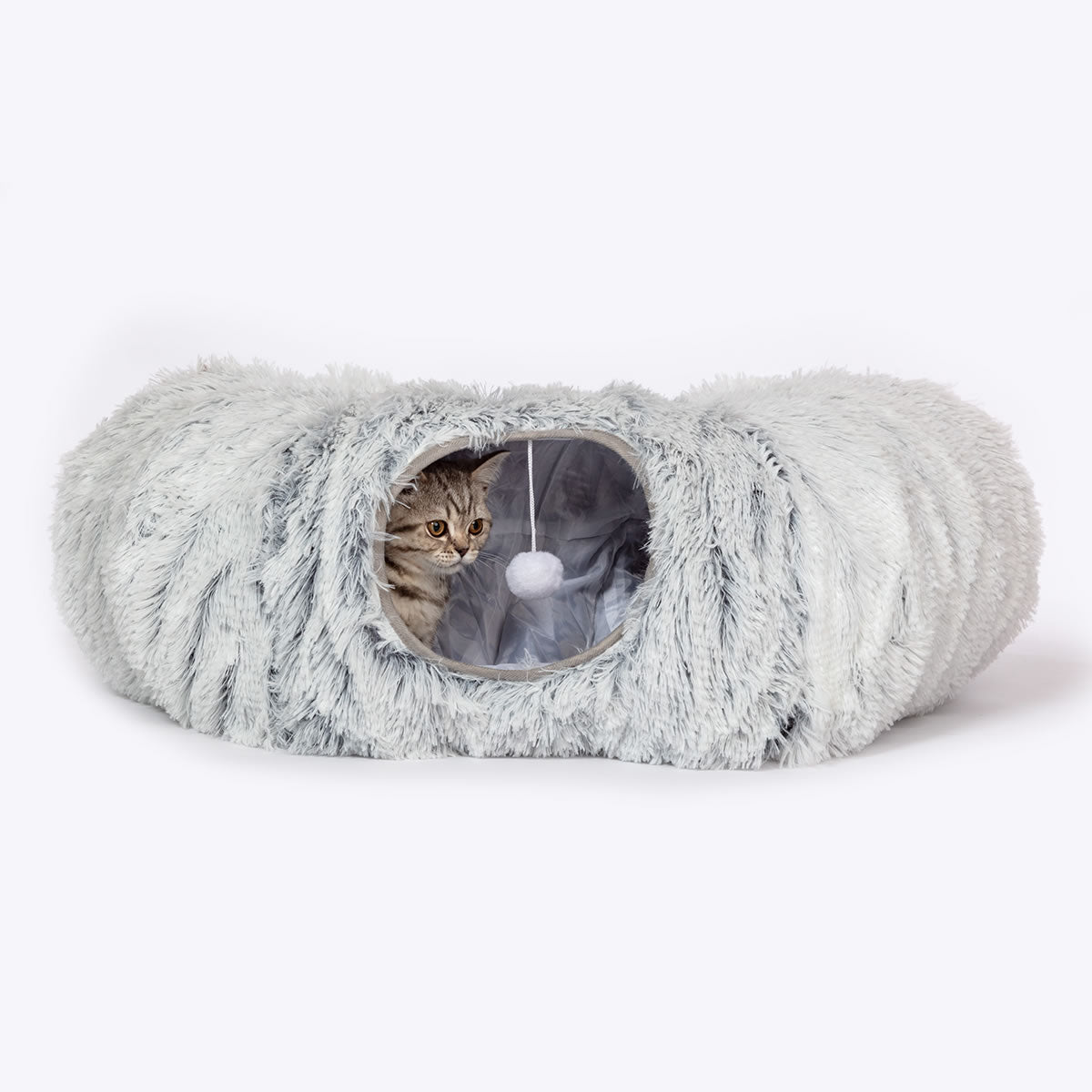 Cat Tunnel Fur Grey Danish Design