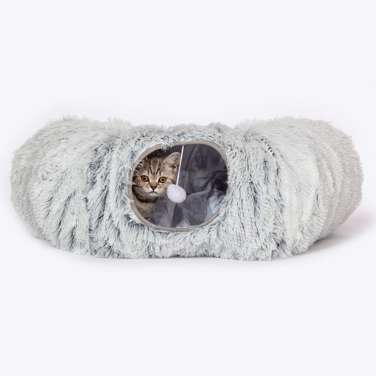 Cat Tunnel Fur Grey Danish Design