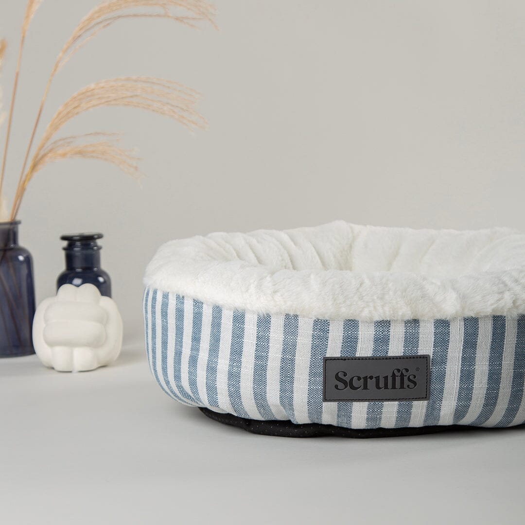 Coastal Stripe Cat Bed - Blue