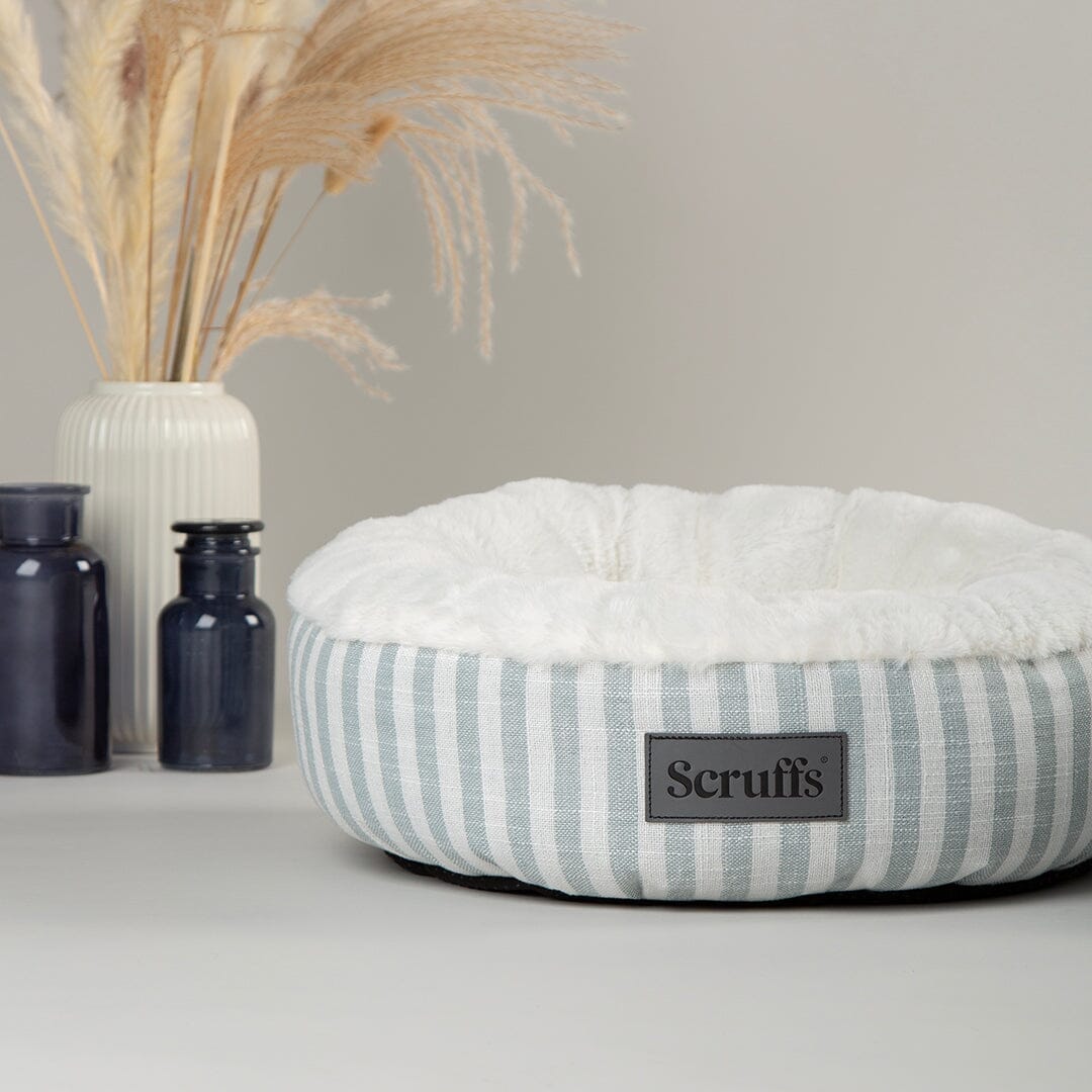 Coastal Stripe Cat Bed - Green