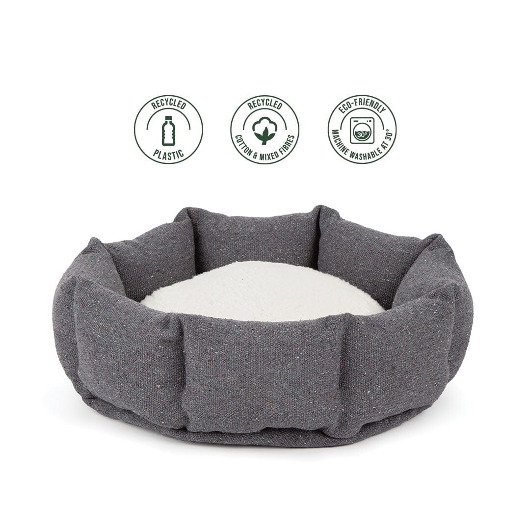Eden 100% Recycled Cat Bed - Charcoal Grey