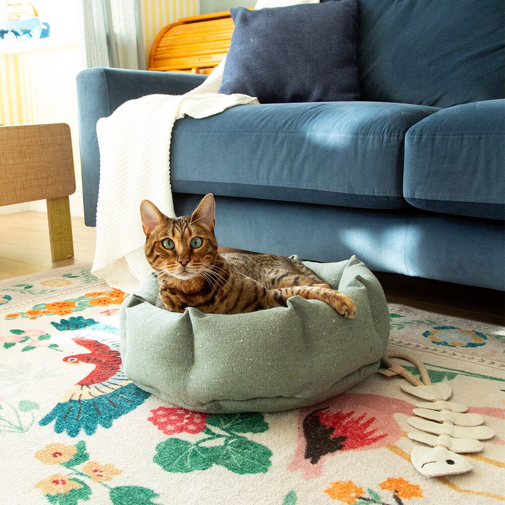 Eden 100% Recycled Cat Bed - Sage Green