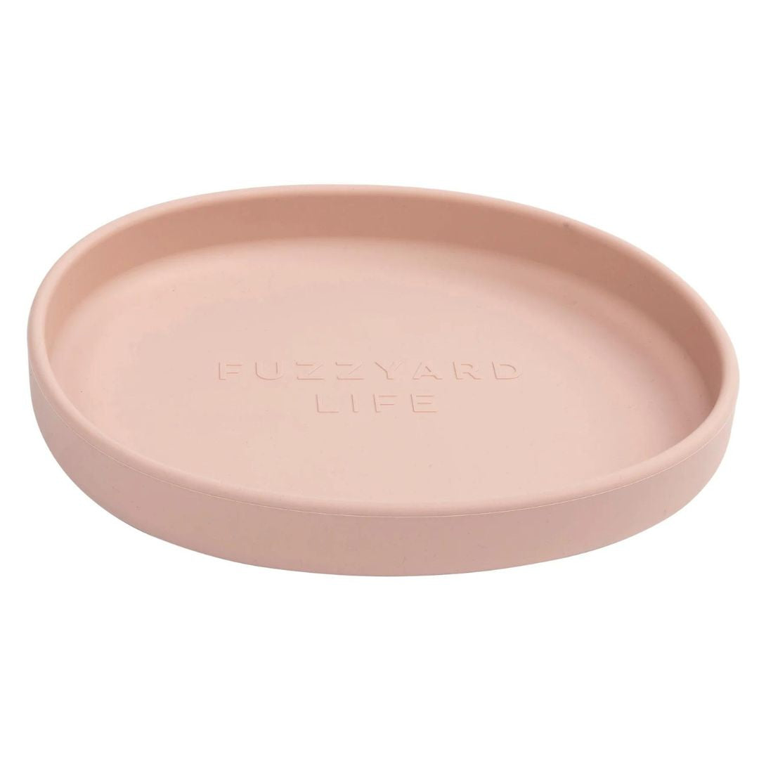 FuzzYard Life Silicone Cat Dish In Soft Blush Pink