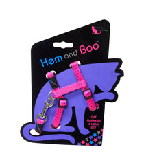 Hem and Boo Pink Spotty Cat Harness & Lead Set