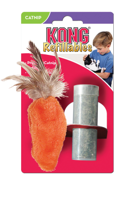 Kong Cat Refillable Catnip Feather Carrot Top