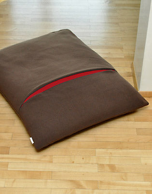 Luxury Divan Due Fleece Cat Bed Brown red