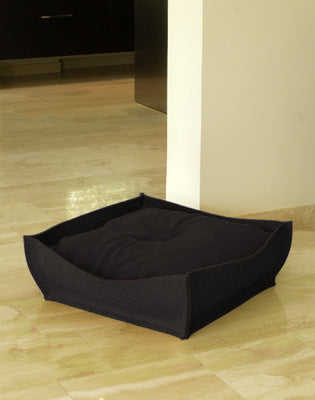 Luxury Felt Bowl Cat Bed Anthracite Graphite