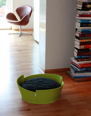 Luxury Lido Felt Cat Bed green Graphite