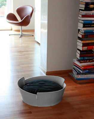 Luxury Lido Felt Cat Bed grey Graphite