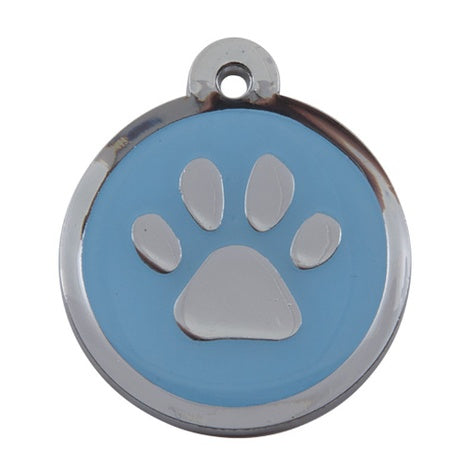 Luxury My Sweetie Light Blue Paw Designer Cat ID Tag