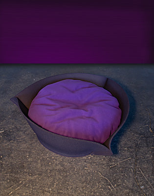 Luxury Nook Felt Cat Bed Anthracite Violet