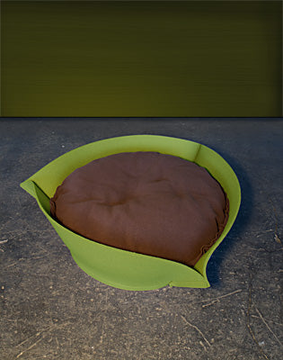Luxury Nook Felt Cat Bed Green Brown
