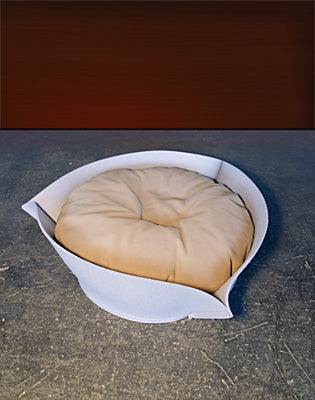 Luxury Nook Felt Cat Bed Grey Caramel