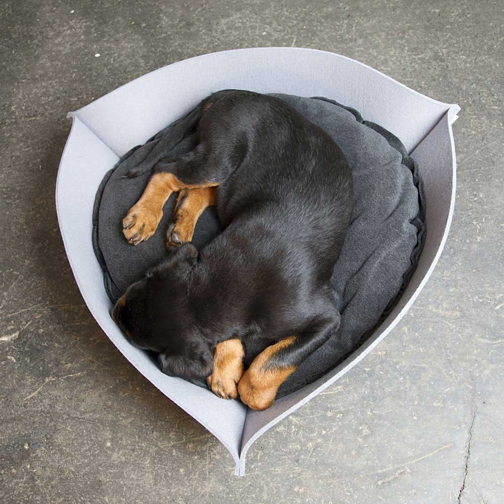 Luxury Nook Felt Cat Bed Grey Graphite