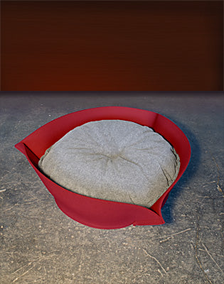 Luxury Nook Felt Cat Bed Green Caramel