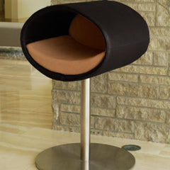 Luxury Rondo Real Leather Cat Stand Black