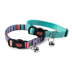 Mint & Stripes Cat Collar Duo