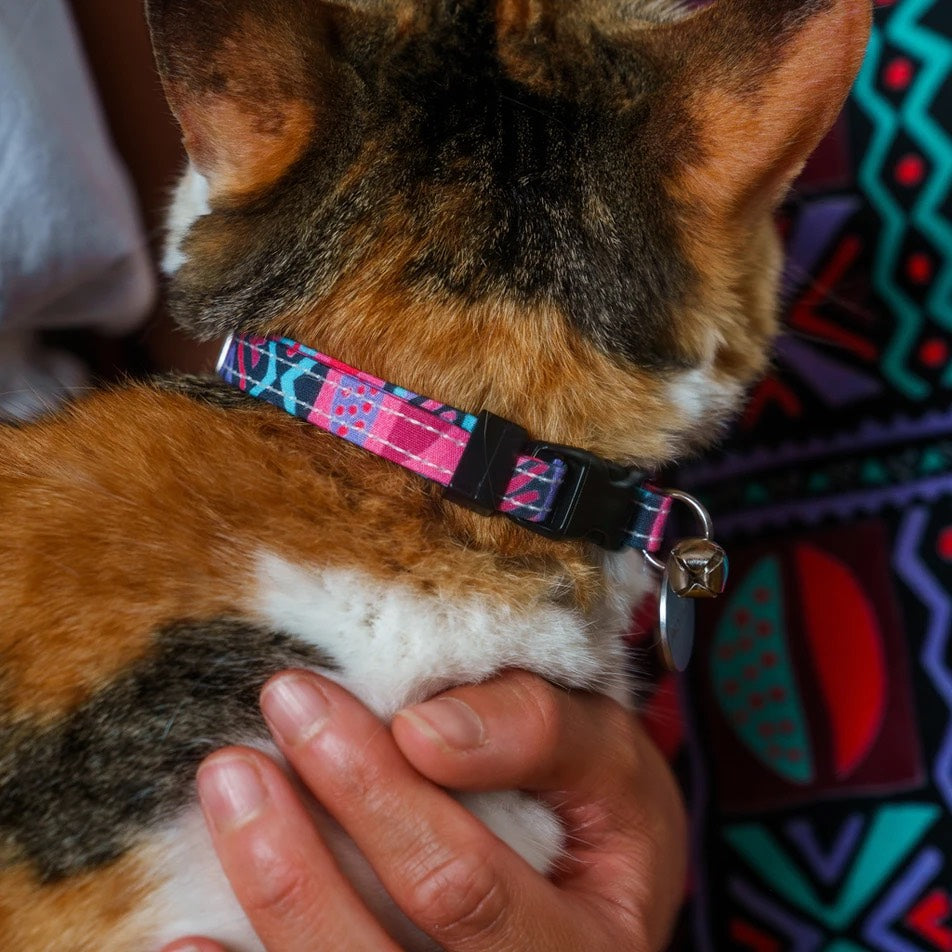 Mud Cloth Vegan Breakaway Cat Collar 5