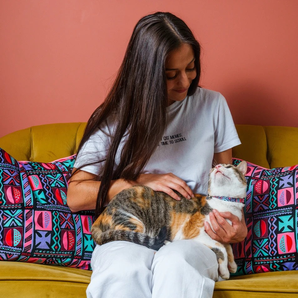 Mud Cloth Vegan Breakaway Cat Collar